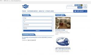 Budapeste a Viena de trem