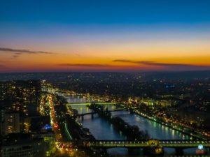 Pôr do sol em Paris