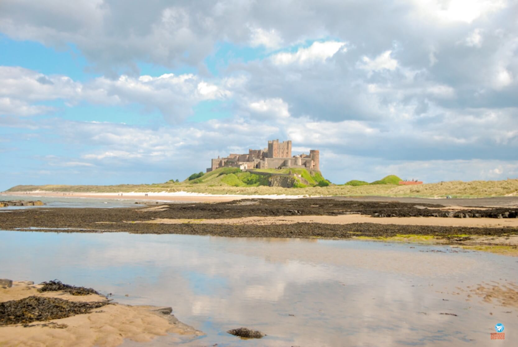Castelo de Bamburgh na Inglaterra