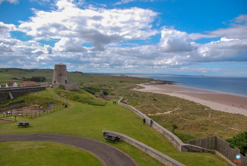 Castelo de Bamburgh na Inglaterra