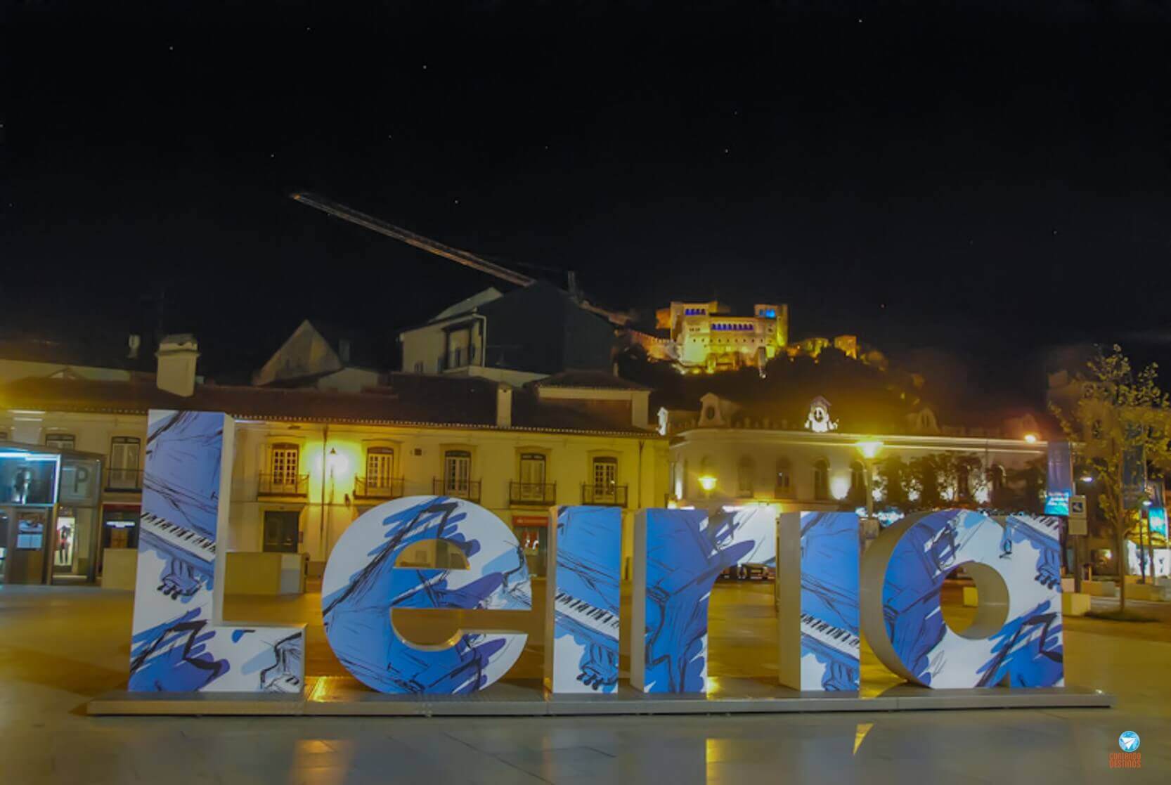 Letreiro de Leiria em Portugal