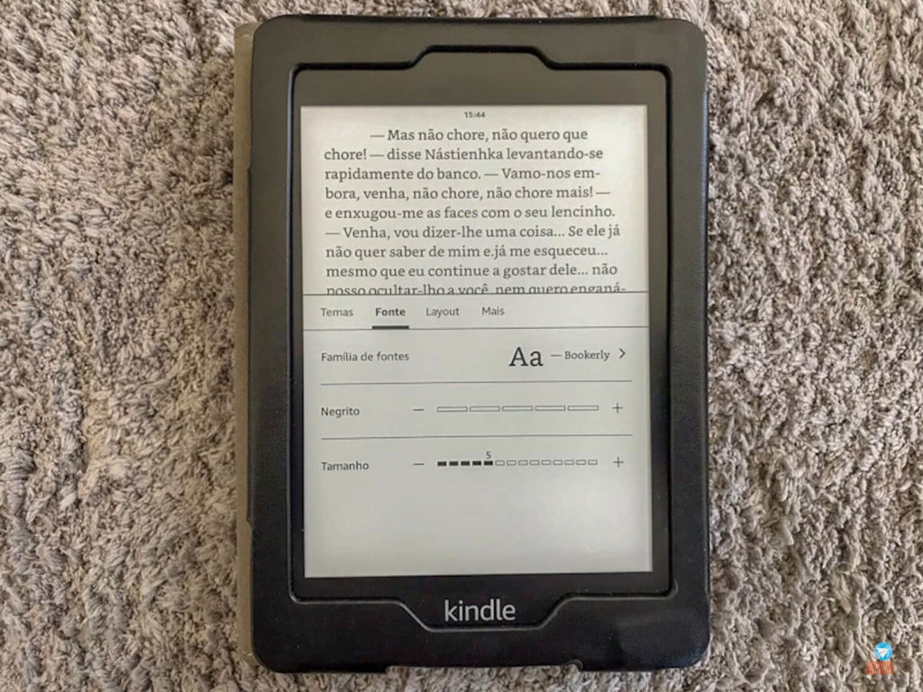 Como mudar a fonte do Kindle