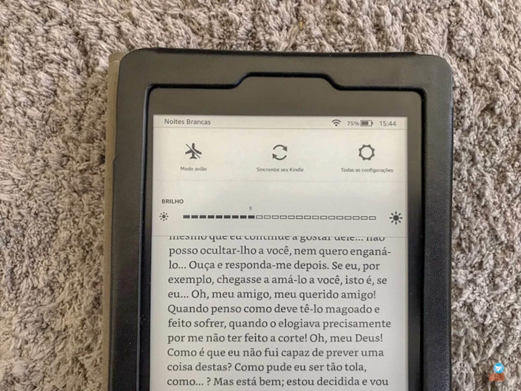 Iluminação da tela do Kindle