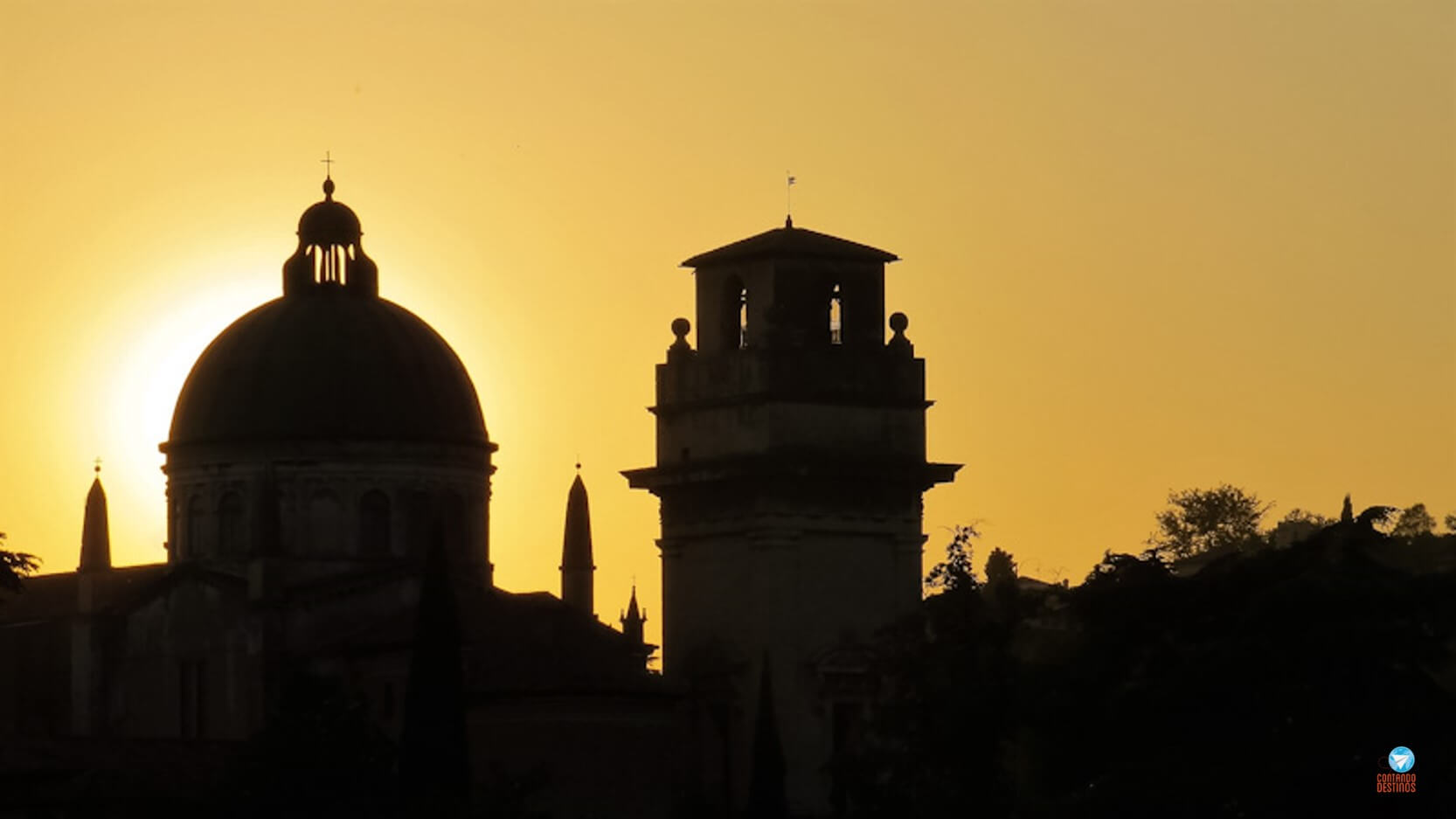 Filmes gravados na Itália - pôr do sol em Verona