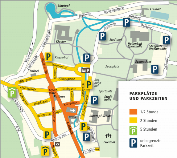 Estacionamento em Blaubeuren Alemanha